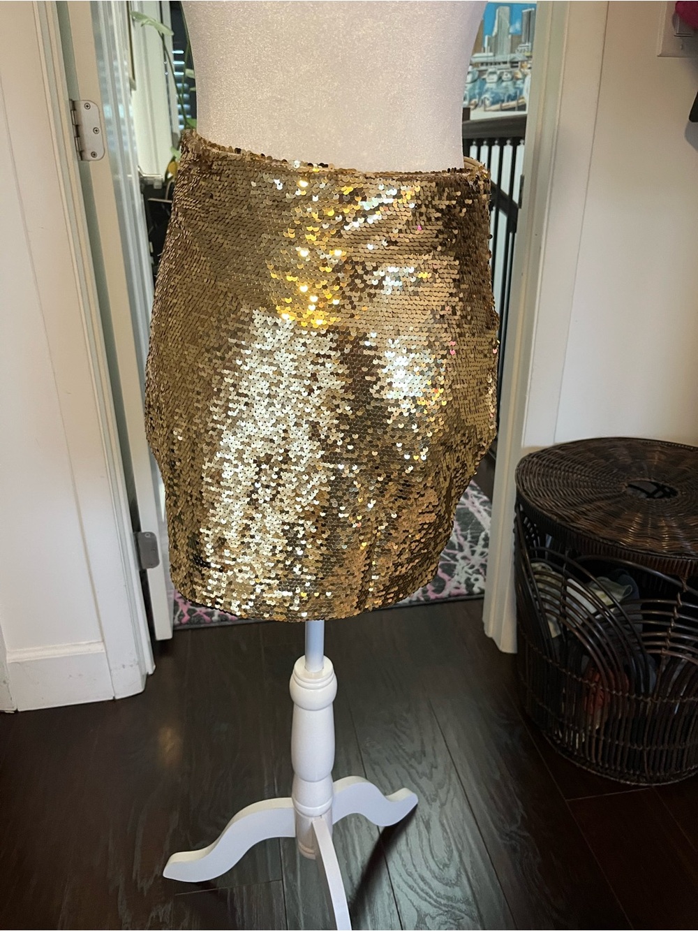 VICI Gold Sequin Women's Skirt